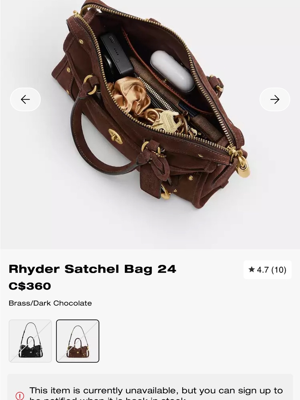 Coach Rhyder Satchel 24 - Picture 4 of 5
